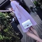 Tulip-sleeve Chiffon Dress