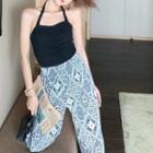 Print Loose-fit Pants As Figure - One Size