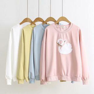 Swan Applique Sweatshirt