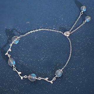 Faux Crystal 925 Sterling Silver Branches Bracelet