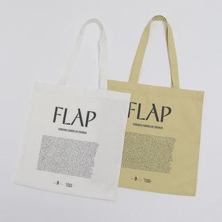 Letter Print Cotton Shopper Bag