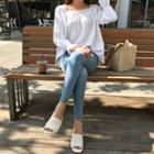 Squared-neck A-line Top