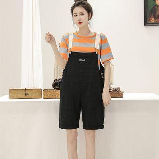 Wide-leg Cargo Jumper Shorts / T-shirt / Set