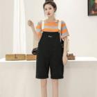 Wide-leg Cargo Jumper Shorts / T-shirt / Set