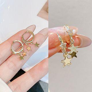 Star Alloy Fringed Earring 1 Pair - 1 - Gold - One Size
