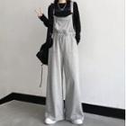 Wide Leg Jumper Pants Light Gray - One Size