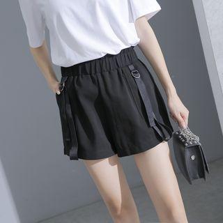 Tie-accent A-line Shorts