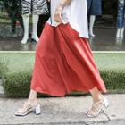Band-waist Chiffon Long Culottes