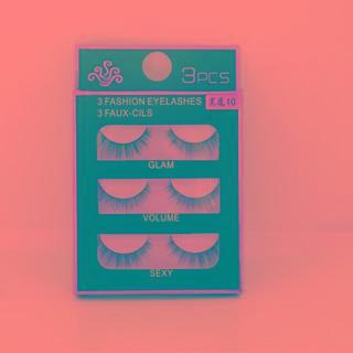 3-pair Set: False Eyelashes (3dy01)