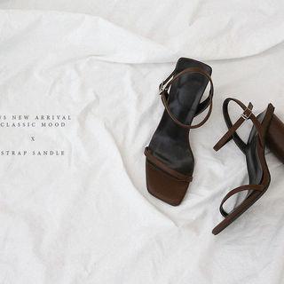 Ankle-strap Cylinder-heel Sandals