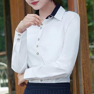 Pinstriped Vest / Mini Pencil Skirt / Contrast-trim Shirt / Dress Pants