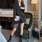 Set: Mesh Panel Blazer + Shorts