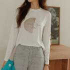 Letter Printed Textured T-shirt