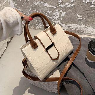 Contrast Top Handle Crossbody Bag