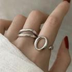 O Shape Alloy Open Ring / Layered Alloy Ring