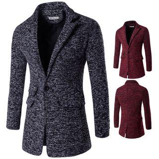 Marled Notch Lapel Coat