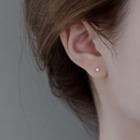 Rhinestone Stud Earring 1 Pr - White Gold - One Size