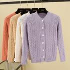 Chunky Knit Plain Cardigan