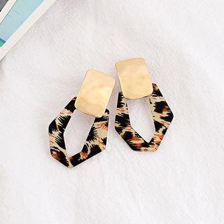 Cutout Geometric Drop Earring