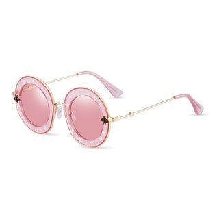 Lettering Round Sunglasses