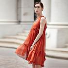 Tiered Chiffon Sleeveless Dress
