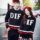 Lettering Couple Matching Sweater