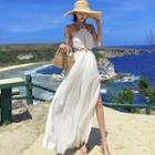 Sleeveless Halter Cutout Maxi Sundress