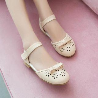 Ankle Strap Perforated Flats