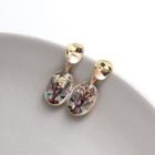 Tree Oval Drop Earring 1 Pair - Gold - One Size