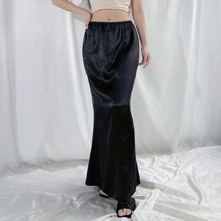 Pattern Slit Skirt