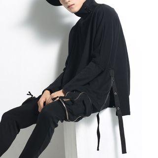 High-neck Long-sleeve Sweatshirt