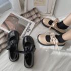 Patent Ribbon Platform Mary Jane Shoes