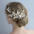 Wedding Faux Pearl Branches Hair Clip