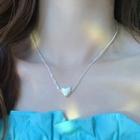 Heart Pendant Alloy Choker 1 Piece - Necklace - Gold - One Size