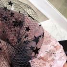 Star Print Lace Midi Skirt