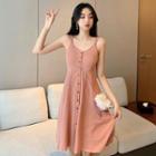 Spaghetti Strap Bow Back A-line Dress