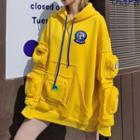 Badged Cargo Hoodie Yellow - One Size