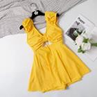Knotted Cutout Swimdress