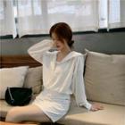 Hooded Long-sleeve Sweatshirt Dress