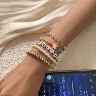 Set Of 5: Bracelet Set Of 5 - 2261 - Gold - One Size