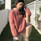 Mock Two-piece Letter Long-sleeve Top