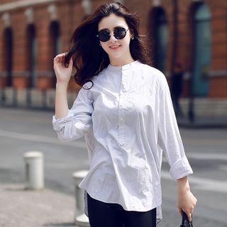 Batwing Stand-collar Blouse