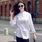 Batwing Stand-collar Blouse