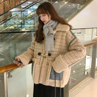 Plain Fleece Long-sleeve Toggle Jacket As Shown In Figure - One Size