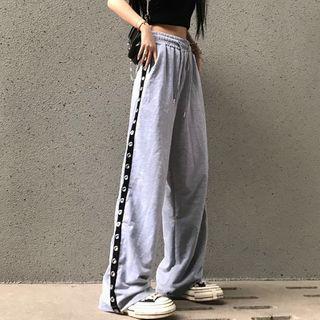 Side Grommet Wide-leg Pants