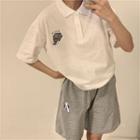 Short-sleeve Photocopier Embroidered Polo Shirt