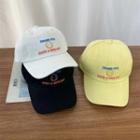 Smiley Lettering Embroidered Baseball Cap