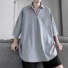 Couple Matching Elbow-sleeve Overhead Shirt