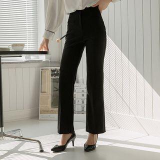 Welt-pocket Straight-leg Dress Pants