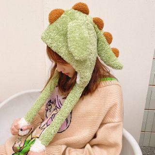 Chenille Dinosaur Beanie With Movable Ears